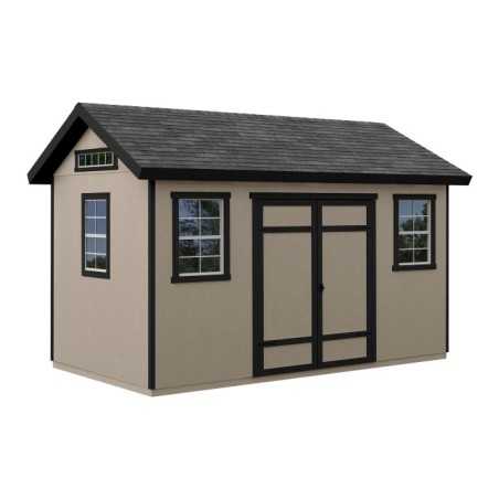 Handy Home Yardline Berkdale 14x8 Wood Storage Shed with Floor (19464-1)