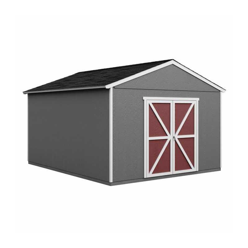 Handy Home  Astoria 12x16 Wood Storage Shed Kit w/ Floor (19418-4)