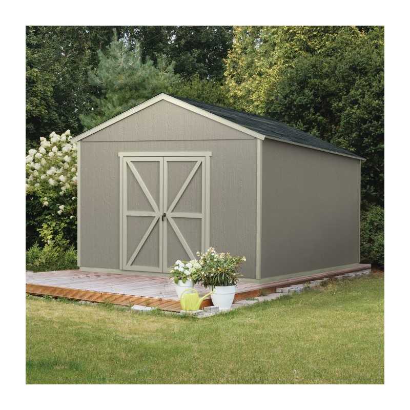 Handy Home  Astoria 12x16 Wood Storage Shed Kit w/ Floor (19418-4)