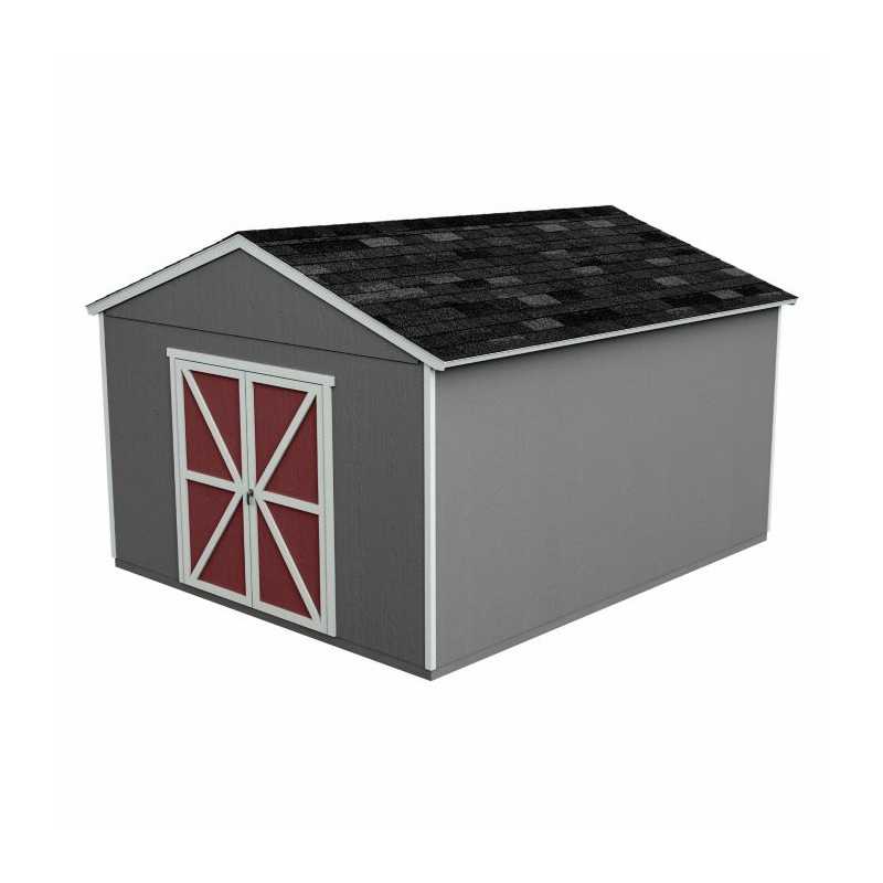 Handy Home  Astoria 12x16 Wood Storage Shed Kit w/ Floor (19418-4)