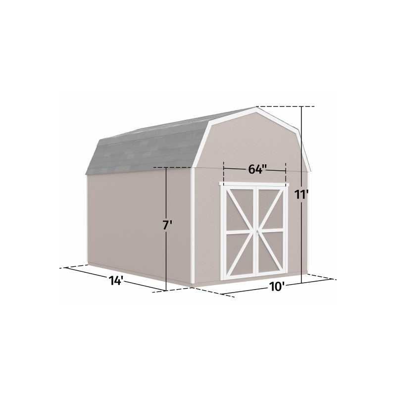 Handy Home Braymore 10x14 Wood Storage Shed Kit (19454-2)