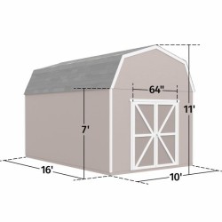 Handy Home Braymore 10x16 Wood Storage Shed Kit (19456-6)