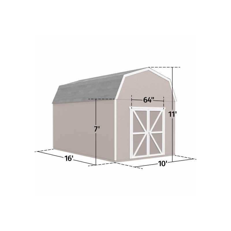 Handy Home Braymore 10x16 Wood Storage Shed Kit (19456-6)