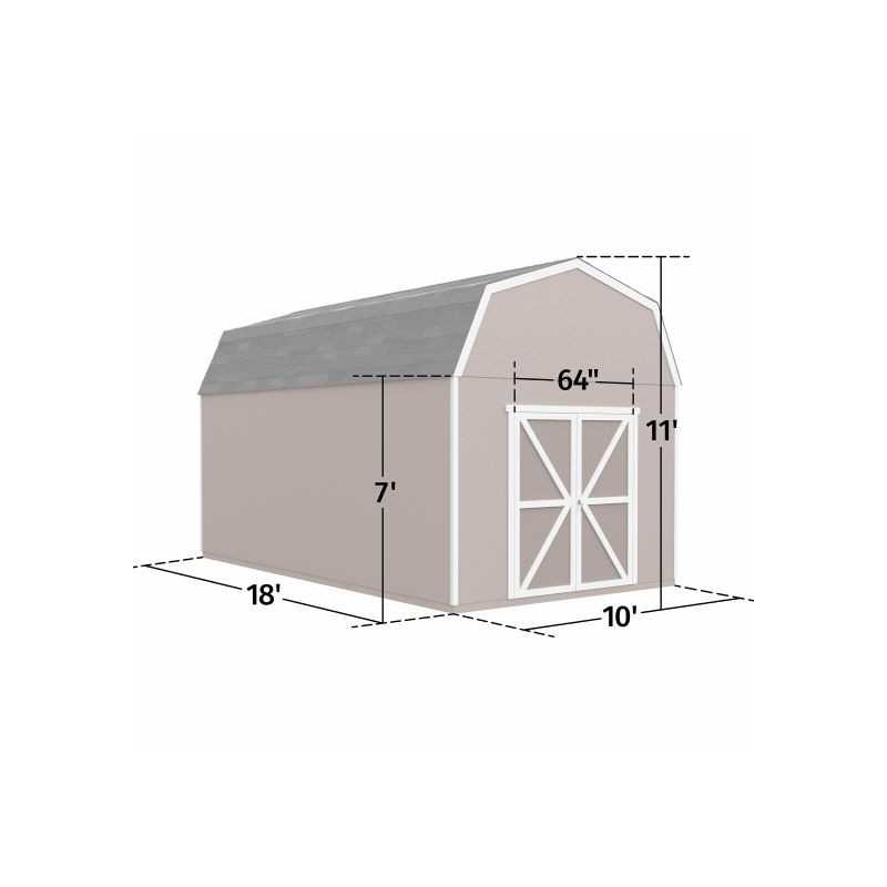 Handy Home Braymore 10x18 Wood Storage Shed Kit  (19459-7)