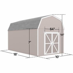 Handy Home Braymore 10x18 Wood Storage Shed Kit w/ Floor (19466-5)