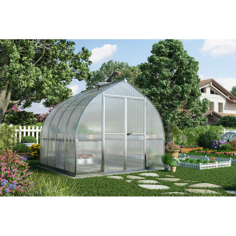Palram 8x16 Bella Hobby Greenhouse Kit - Silver (HG5416)