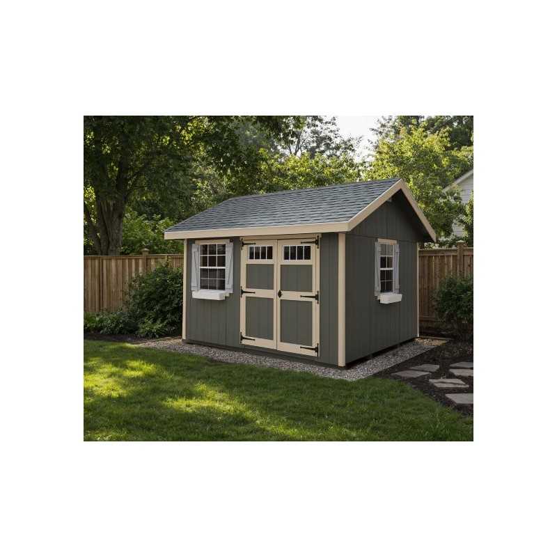 EZ-Fit Heritage 10x12 Outdoor Garden Wood Shed Kit (ez_heritage1012)