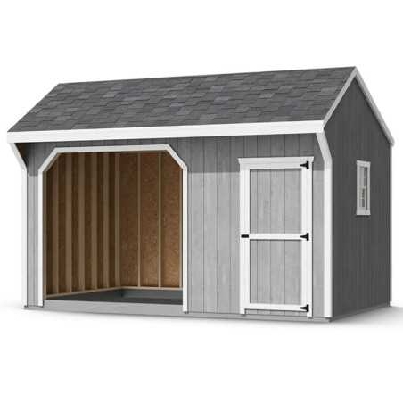 Little Cottage Company 10X16 Value Animal RUN-IN SHELTER w/ Tack Room (10x16 VAR-IShelter-WPC)