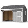 Little Cottage Company 10X16 Value Animal RUN-IN SHELTER w/ Tack Room (10x16 VAR-IShelter-WPC)