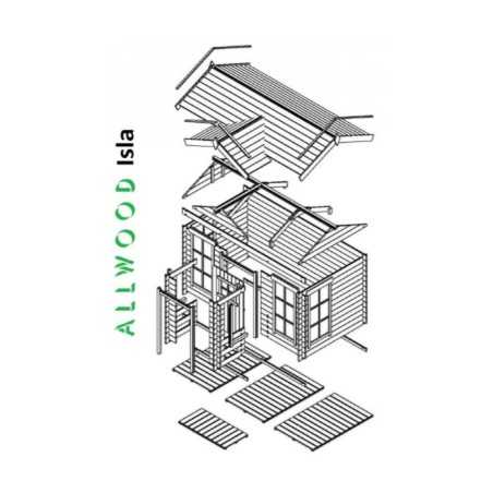Allwood Isla Outdoor Wooden Playhouse Kit (M520)