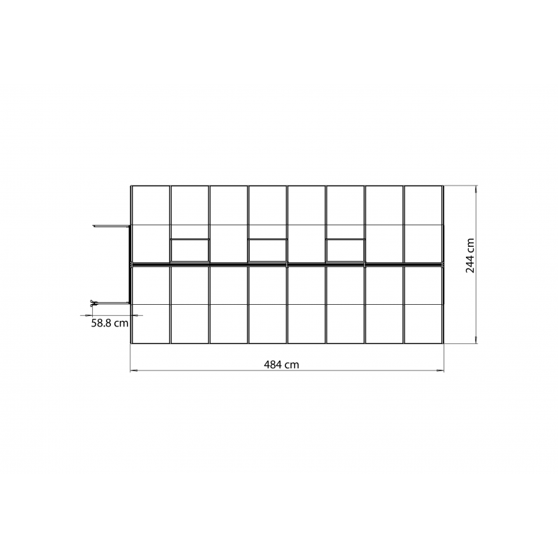 Palram 8x16 Bella Hobby Greenhouse Kit - Silver (HG5416)