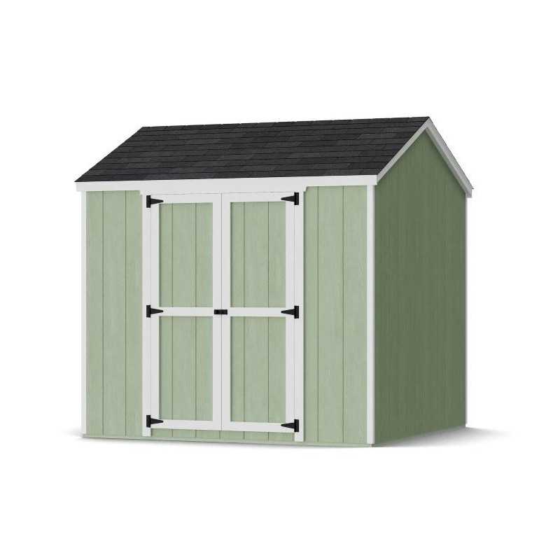 Little Cottage Co. Value Gable 8x8 Wood Storage Shed Kit - Side Entry (8x8 VGS-SE-PC)