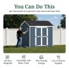 Little Cottage Co. Value Gable 8x8 Wood Storage Shed Kit - Side Entry (8x8 VGS-SE-PC)