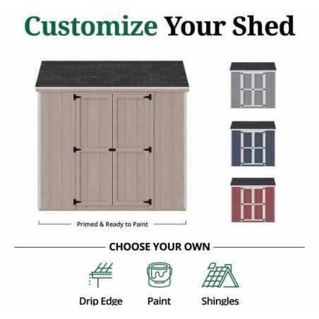 Little Cottage Co. Value Gable 8x10 Wood Storage Shed Kit - Side Entry (8x10 VGS-SE-PC)