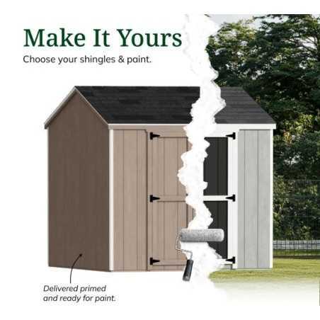 Little Cottage Co. Value Gable 8x10 Wood Storage Shed Kit - Side Entry (8x10 VGS-SE-PC)
