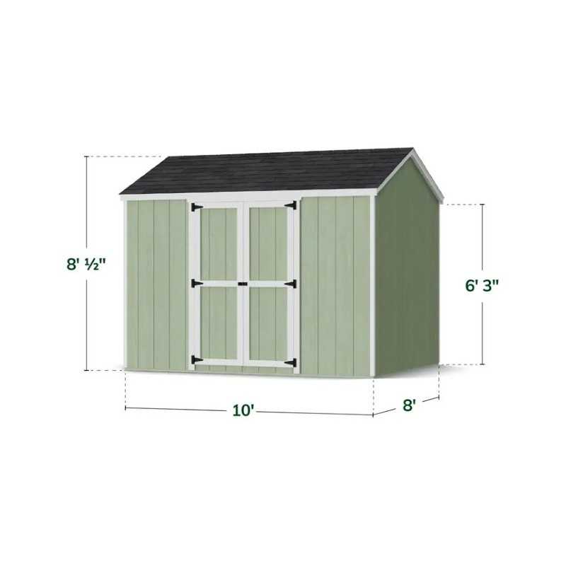 Little Cottage Co. Value Gable 8x10 Wood Storage Shed Kit - Side Entry (8x10 VGS-SE-PC)