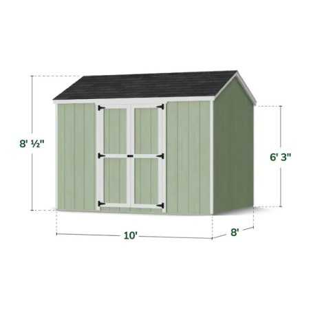 Little Cottage Co. Value Gable 8x10 Wood Storage Shed Kit - Side Entry (8x10 VGS-SE-PC)