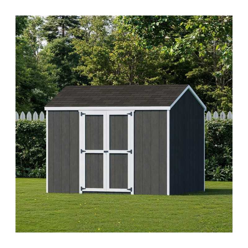 Little Cottage Co. Value Gable 8x10 Wood Storage Shed Kit - Side Entry (8x10 VGS-SE-PC)