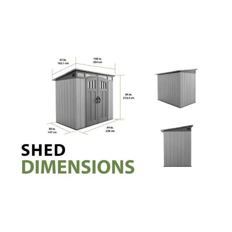Lifetime 8 ft. X 5 ft. Modern Shed Kit (60435)