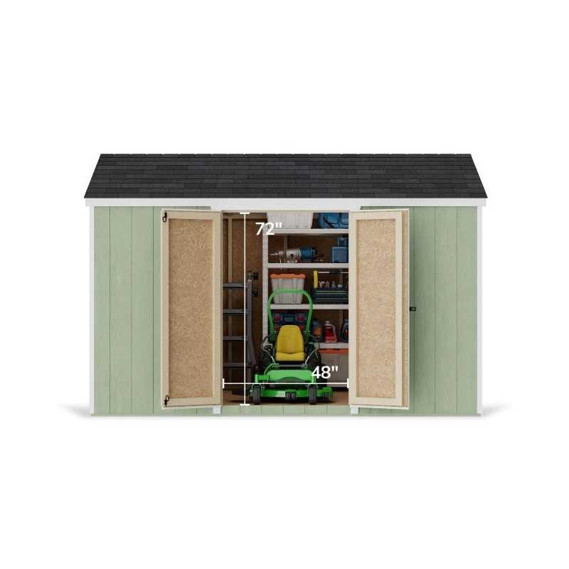Little Cottage Co. Value Gable 8x12 Wood Storage Shed Kit - Side Entry (8x12 VGS-SE-PC)