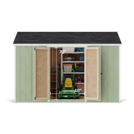 Little Cottage Co. Value Gable 8x12 Wood Storage Shed Kit - Side Entry (8x12 VGS-SE-PC)