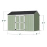 Little Cottage Co. Value Gable 8x12 Wood Storage Shed Kit - Side Entry (8x12 VGS-SE-PC)