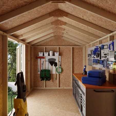 Little Cottage Co. Value Gable 8x14 Wood Storage Shed Kit - Side Entry (8x14 VGS-SE-PC)
