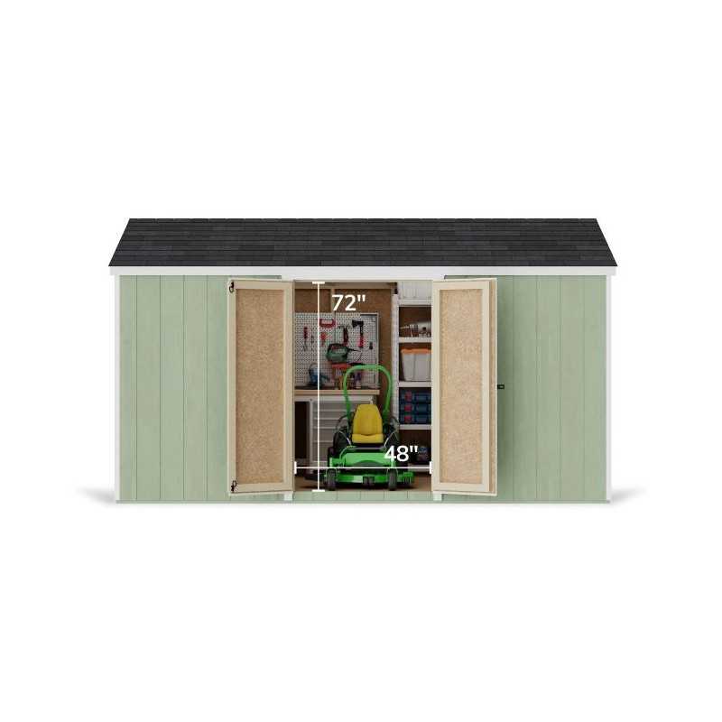 Little Cottage Co. Value Gable 8x14 Wood Storage Shed Kit - Side Entry (8x14 VGS-SE-PC)