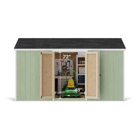 Little Cottage Co. Value Gable 8x14 Wood Storage Shed Kit - Side Entry (8x14 VGS-SE-PC)