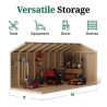 Little Cottage Co. Value Gable 8x16 Wood Storage Shed Kit - Side Entry (8x16 VGS-PC)