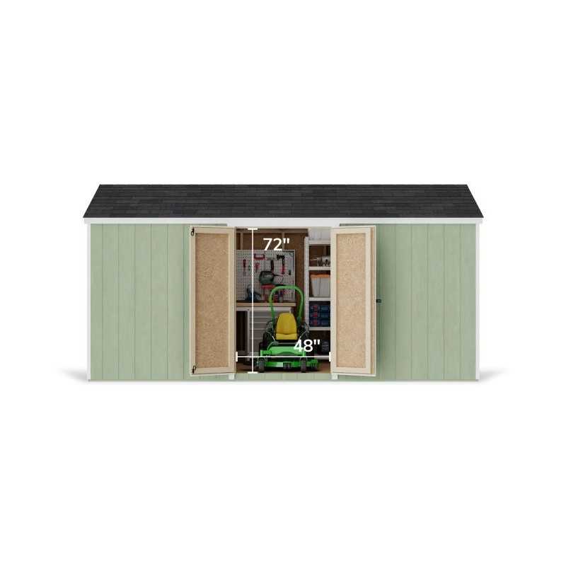 Little Cottage Co. Value Gable 8x16 Wood Storage Shed Kit - Side Entry (8x16 VGS-PC)