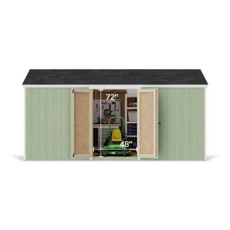 Little Cottage Co. Value Gable 8x16 Wood Storage Shed Kit - Side Entry (8x16 VGS-PC)