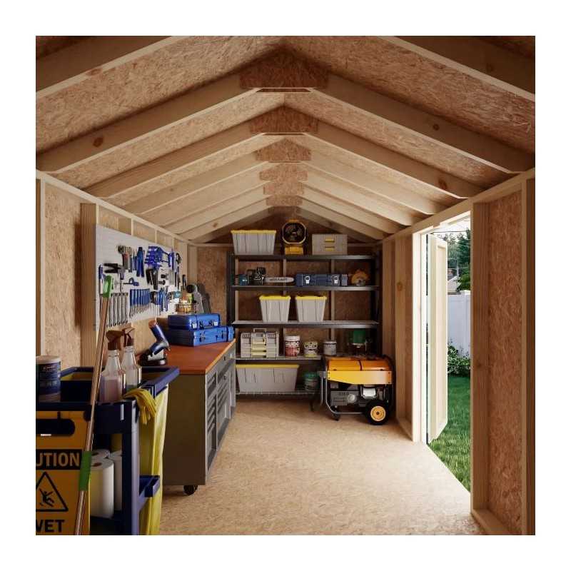 Little Cottage Co. Value Gable 8x16 Wood Storage Shed Kit - Side Entry (8x16 VGS-PC)