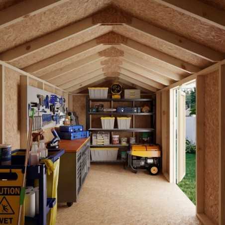 Little Cottage Co. Value Gable 8x16 Wood Storage Shed Kit - Side Entry (8x16 VGS-PC)