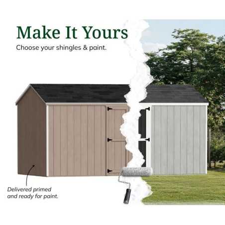 Little Cottage Co. Value Gable 8x16 Wood Storage Shed Kit - Side Entry (8x16 VGS-PC)
