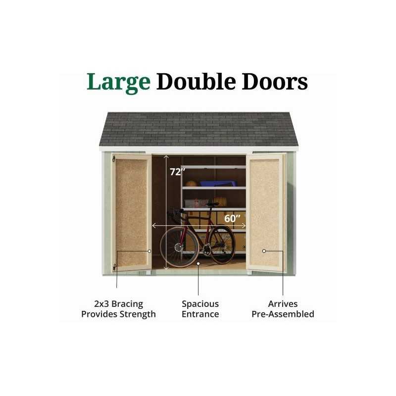 Little Cottage Co. Value Gable 10x10 Wood Storage Shed Kit - Side Entry (10x10 VGS-SE-PC)