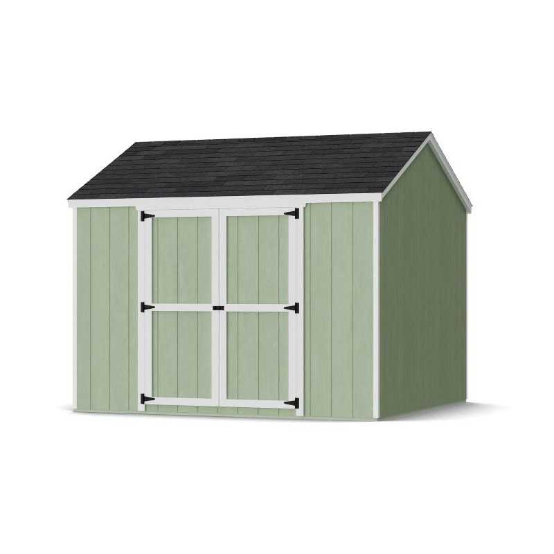 Little Cottage Co. Value Gable 10x10 Wood Storage Shed Kit - Side Entry (10x10 VGS-SE-PC)