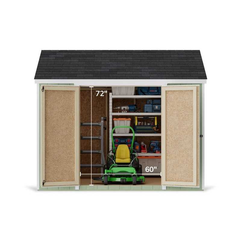 Little Cottage Co. Value Gable 10x10 Wood Storage Shed Kit - Side Entry (10x10 VGS-SE-PC)