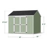 Little Cottage Co. Value Gable 10x10 Wood Storage Shed Kit - Side Entry (10x10 VGS-SE-PC)