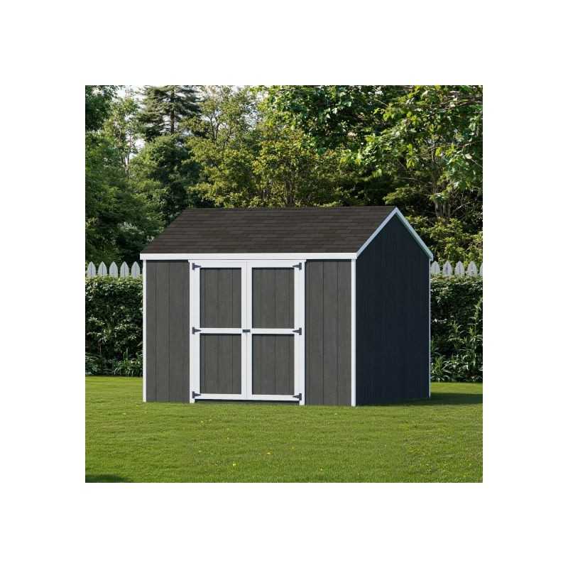 Little Cottage Co. Value Gable 10x10 Wood Storage Shed Kit - Side Entry (10x10 VGS-SE-PC)