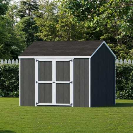 Little Cottage Co. Value Gable 10x10 Wood Storage Shed Kit - Side Entry (10x10 VGS-SE-PC)