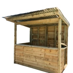 Taverns-To-Go Castlebar 8x5 Medium Outdoor Wooden Bar Installed – (TTG-CB)