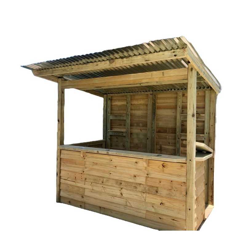 Taverns-To-Go Castlebar 8x5 Medium Outdoor Wooden Bar Installed – (TTG-CB)