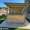 Taverns-To-Go Castlebar 8x5 Medium Outdoor Wooden Bar Installed – (TTG-CB)