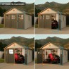 Lifetime 11x13 Plastic Storage Shed Kit with 9ft Wide Doors [60187-0125]