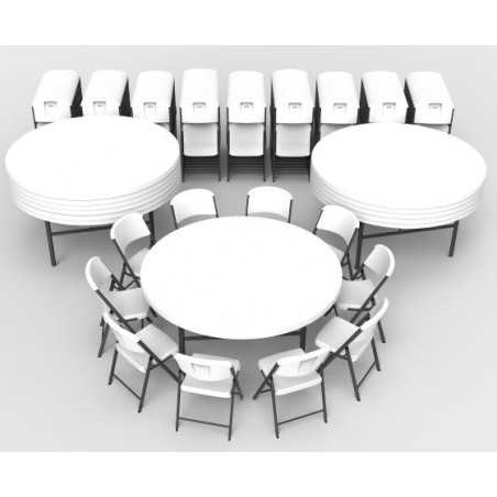 Lifetime 72" Round Table and Chair Set (80583)