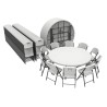 Lifetime 72" Round Table and Chair Set (80583)