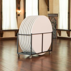 Lifetime (12) 72-Inch Round Tables and Cart Set (80371)