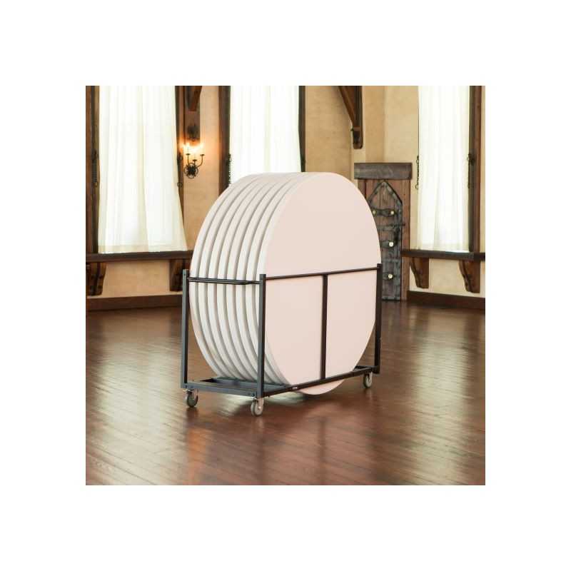 Lifetime (12) 72-Inch Round Tables and Cart Set (80371)
