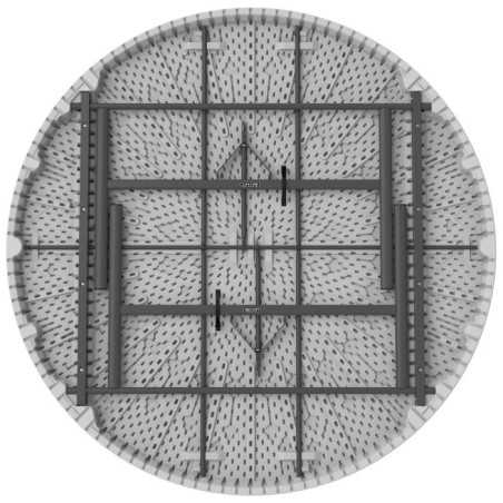 Lifetime (12) 72-Inch Round Tables and Cart Set (80371)